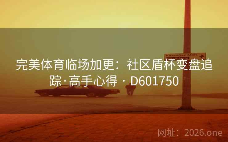 完美体育临场加更:社区盾杯变盘追踪·高手心得 · D601750 第2张 完美体育临场加更:社区盾杯变盘追踪·高手心得 · D601750 第2张