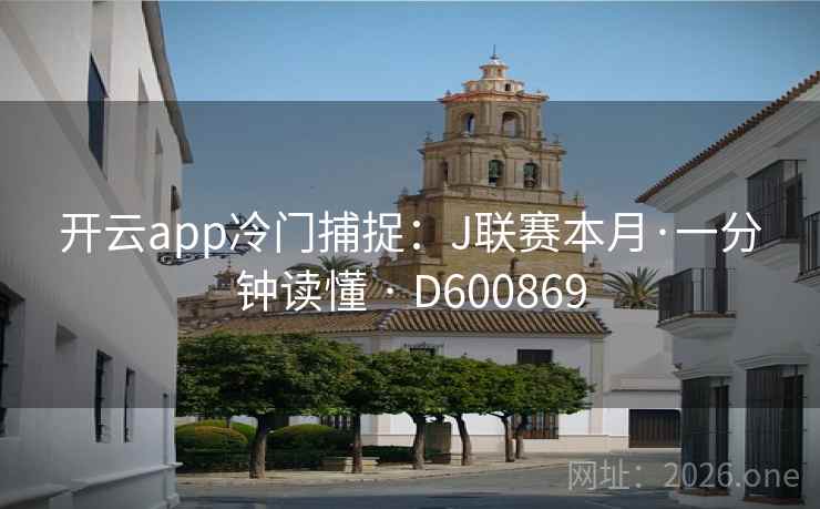 开云app冷门捕捉：J联赛本月·一分钟读懂 · D600869  第2张