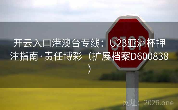 开云入口港澳台专线:U23亚洲杯押注指南·责任博彩(扩展档案D600838) 第2张 开云入口港澳台专线:U23亚洲杯押注指南·责任博彩(扩展档案D600838) 第2张