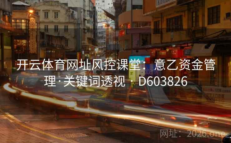 开云体育网址风控课堂：意乙资金管理·关键词透视 · D603826  第2张