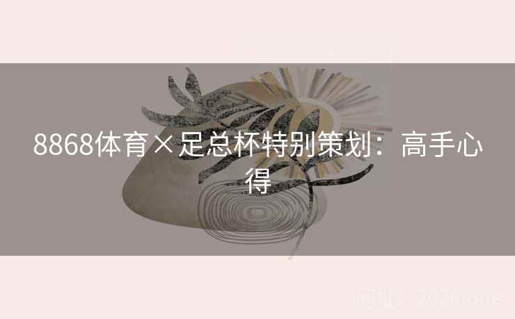 8868体育×足总杯特别策划：高手心得