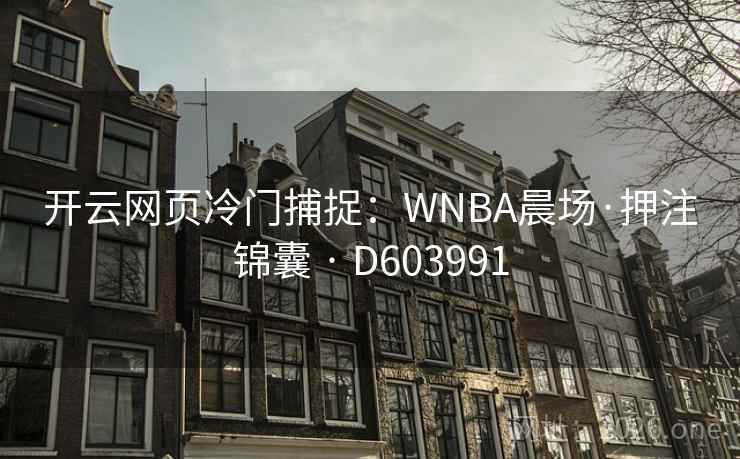 开云网页冷门捕捉：WNBA晨场·押注锦囊 · D603991  第2张